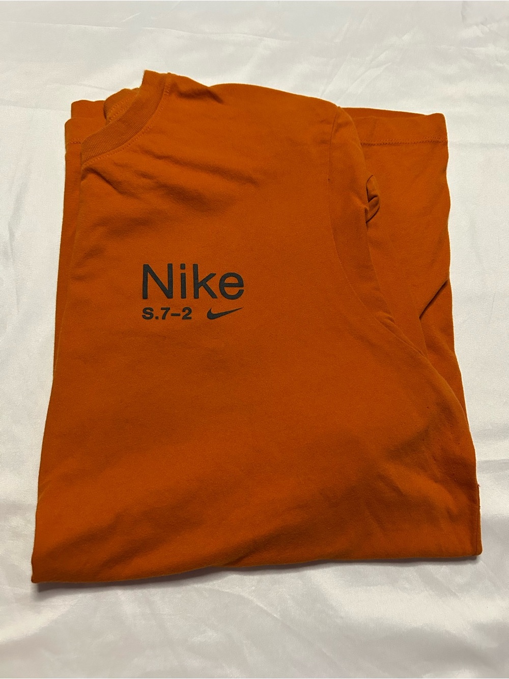 Nike Orange Short Sleeve Tee with Front Logo